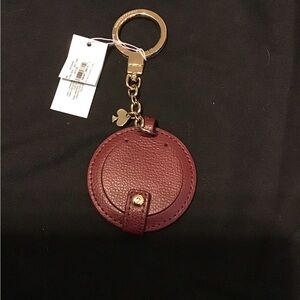 KATE SPADE NWT BLACK CHERRY KEY FOB CHAIN W MIRROR